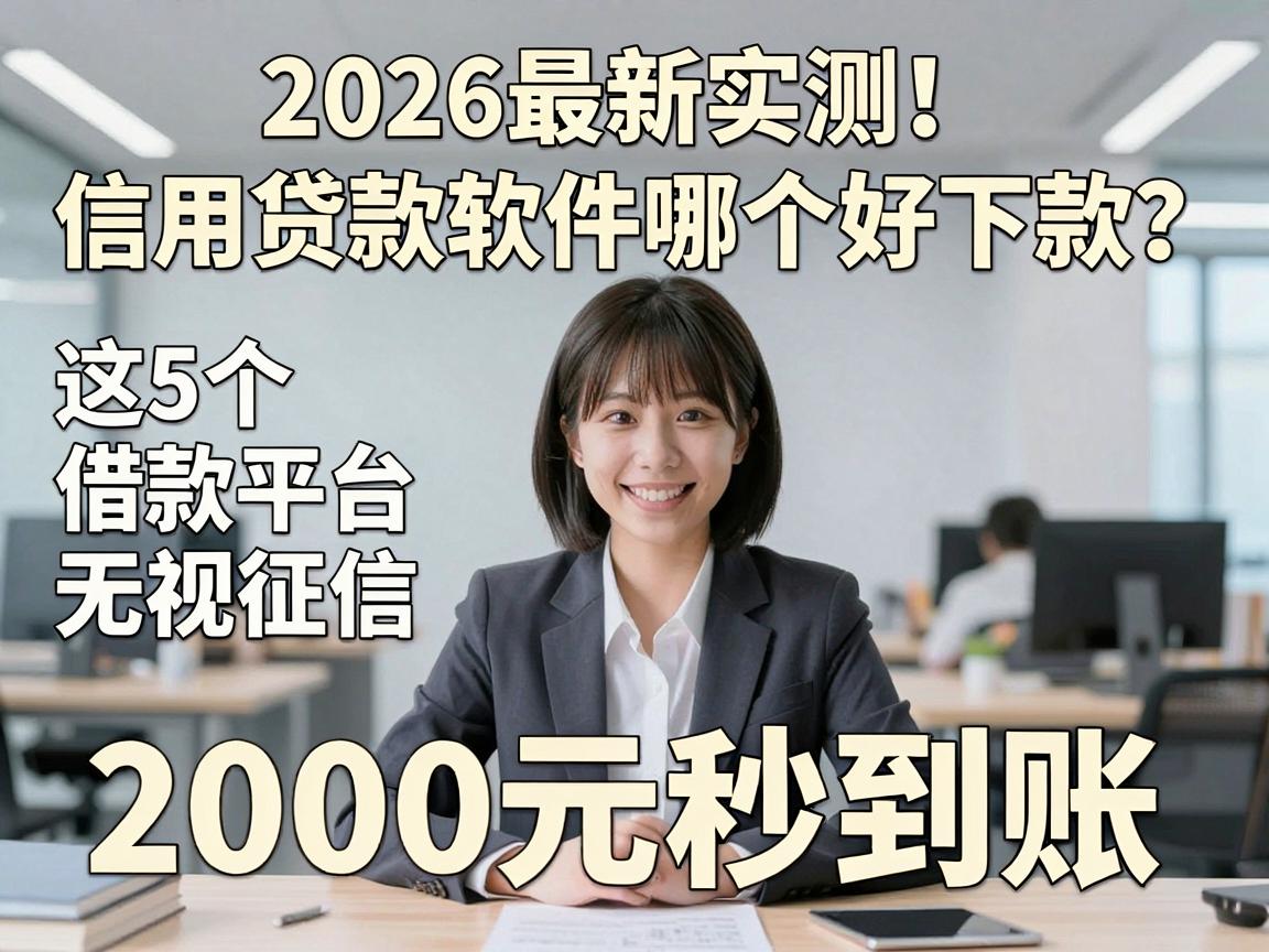 2026最新实测！信用贷款软件哪个好下款？这5个借款平台无视征信，2000元秒到账！
