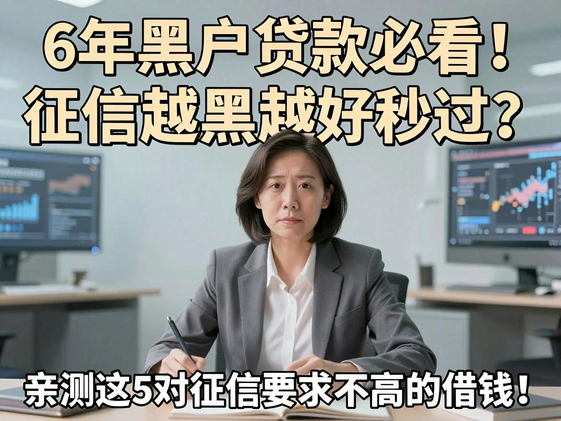 6年黑户贷款必看！征信越黑越好秒过？亲测这5对征信要求不高的借钱