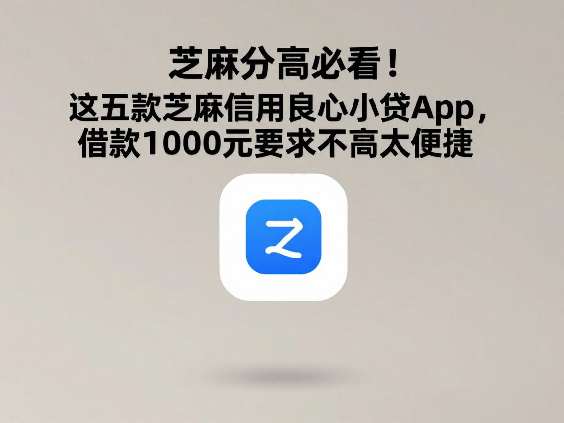 芝麻分高必看！这五款芝麻信用良心小贷app，借款1000元要求不高太便捷