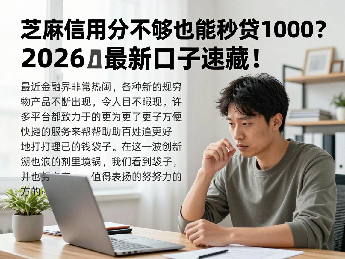 芝麻信用分不够也能秒贷1000？2026最新口子速藏！