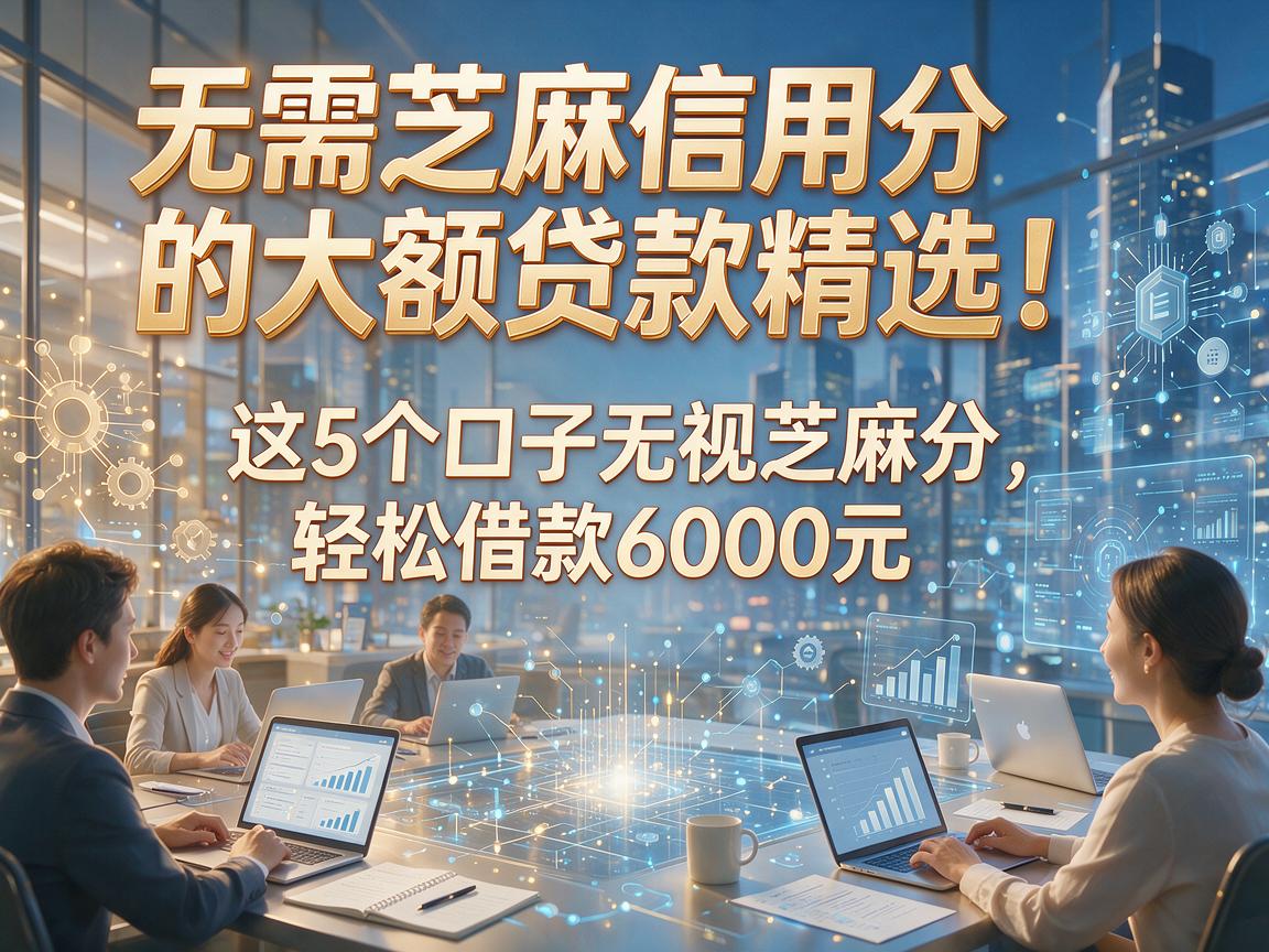 无需芝麻信用分的大额贷款精选！这5个口子无视芝麻分，轻松借款6000元