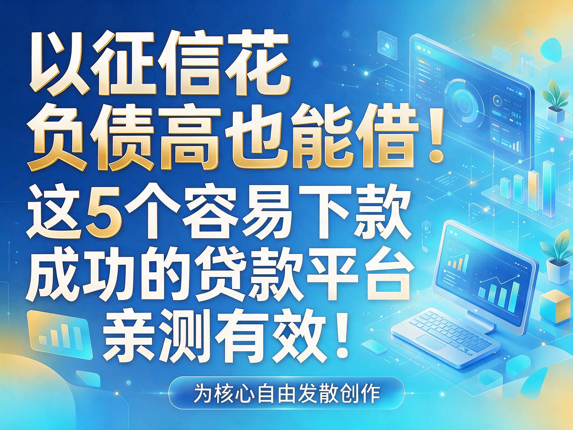 征信花、负债高也能借！这5个容易下款成功的贷款平台，亲测有效！