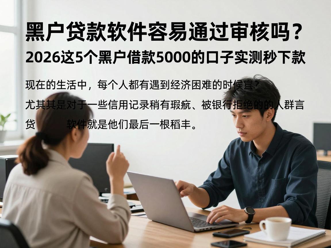 黑户贷款软件容易通过审核吗？2026这5个黑户借款5000的口子实测秒下款