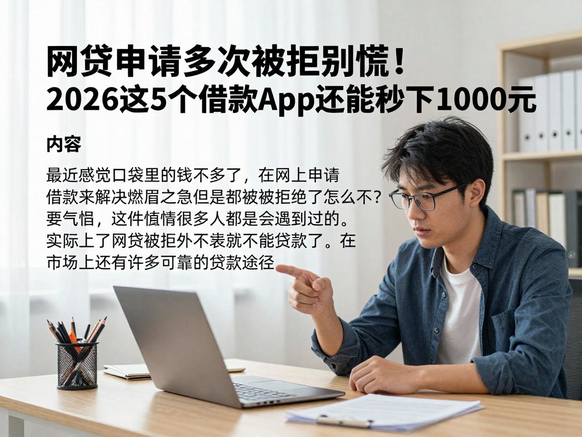 网贷申请多次被拒别慌！2026这5个借款App还能秒下1000元