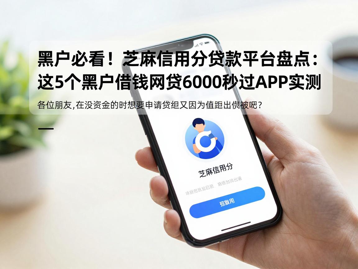 黑户必看！芝麻信用分贷款平台盘点：这5个黑户借钱网贷6000秒过APP实测