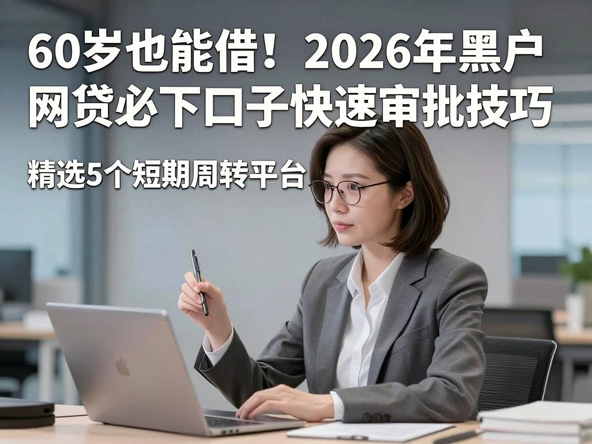 60岁也能借！2026年黑户网贷必下口子快速审批技巧，精选5个短期周转平台