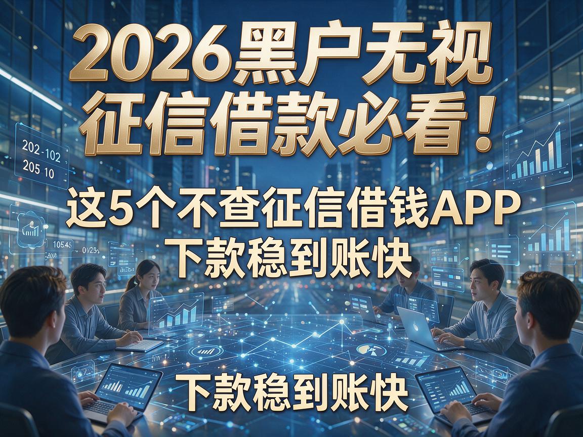 2026黑户无视征信借款必看！这5个不查征信借钱APP，下款稳到账快