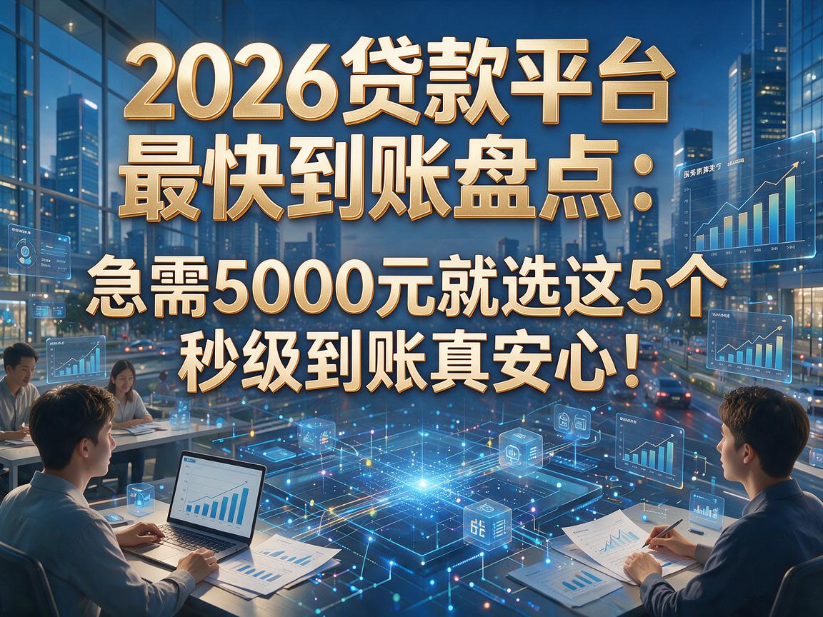2026贷款平台最快到账盘点：急需5000元就选这5个，秒级到账真安心！