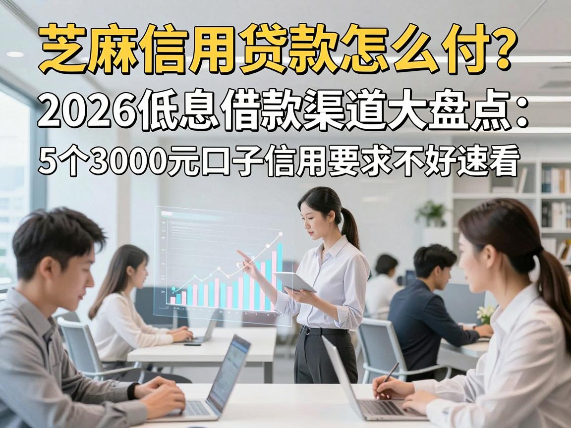 芝麻信用贷款怎么付？2026低息借款渠道大盘点：5个3000元口子信用要求不高速看