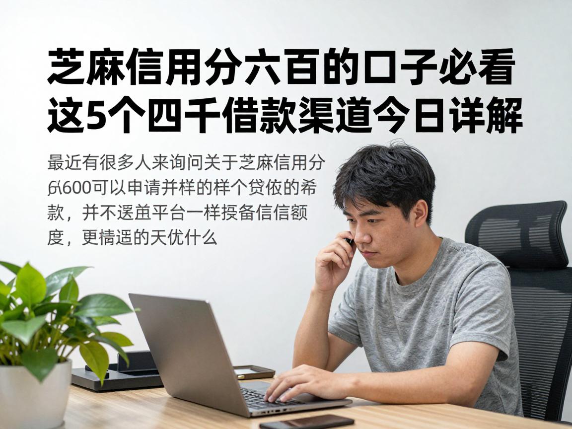 芝麻信用分六百的口子必看！这5个四千借款渠道今日详解