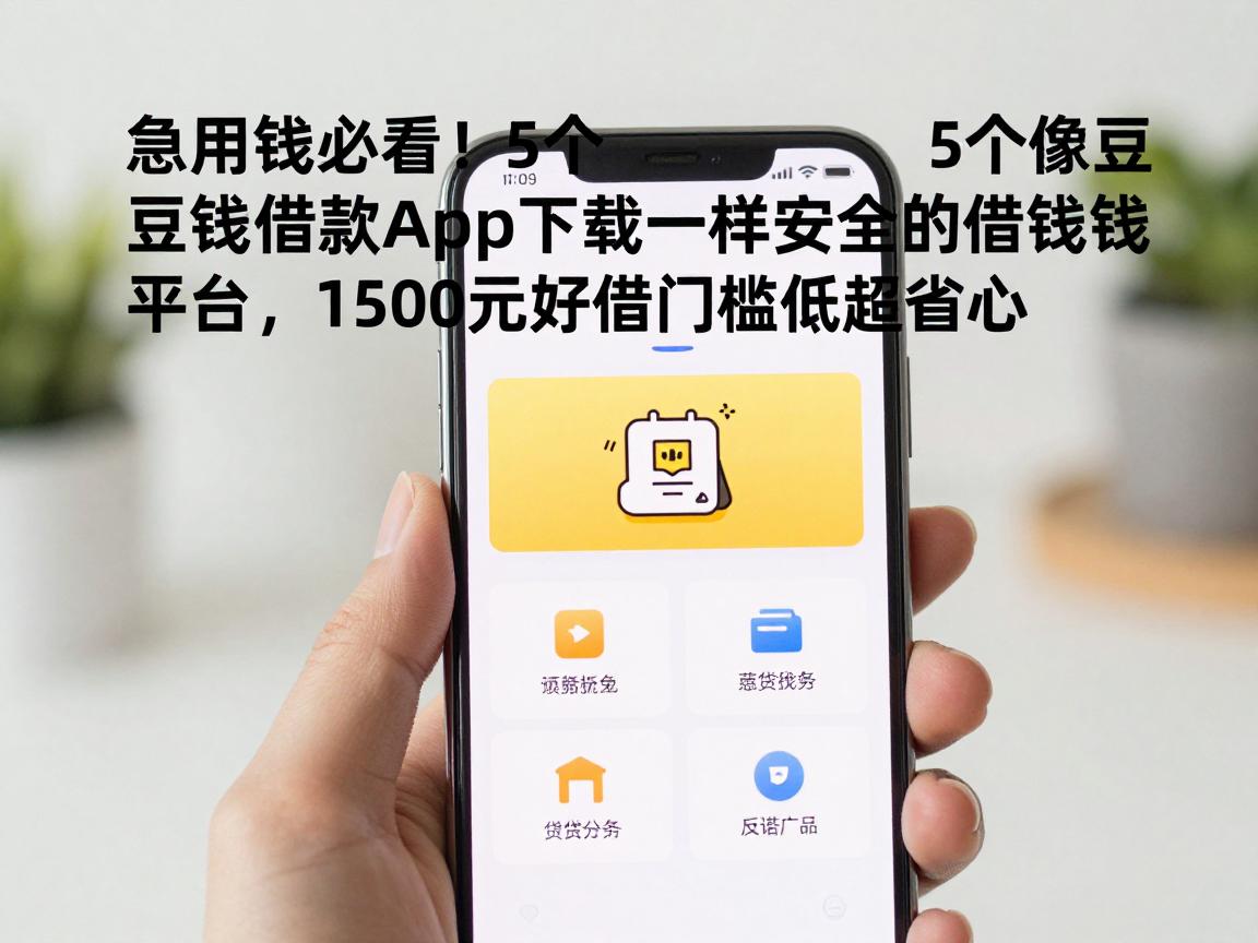 急用钱必看！5个像豆豆钱‌借款app下载一样安全的借钱平台，1500元好借门槛低超省心