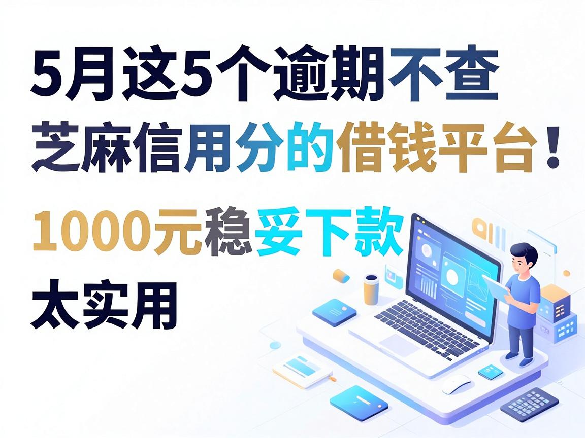 黑户专属！5月这5个逾期不查芝麻信用分的借钱平台，1000元稳妥下款太实用