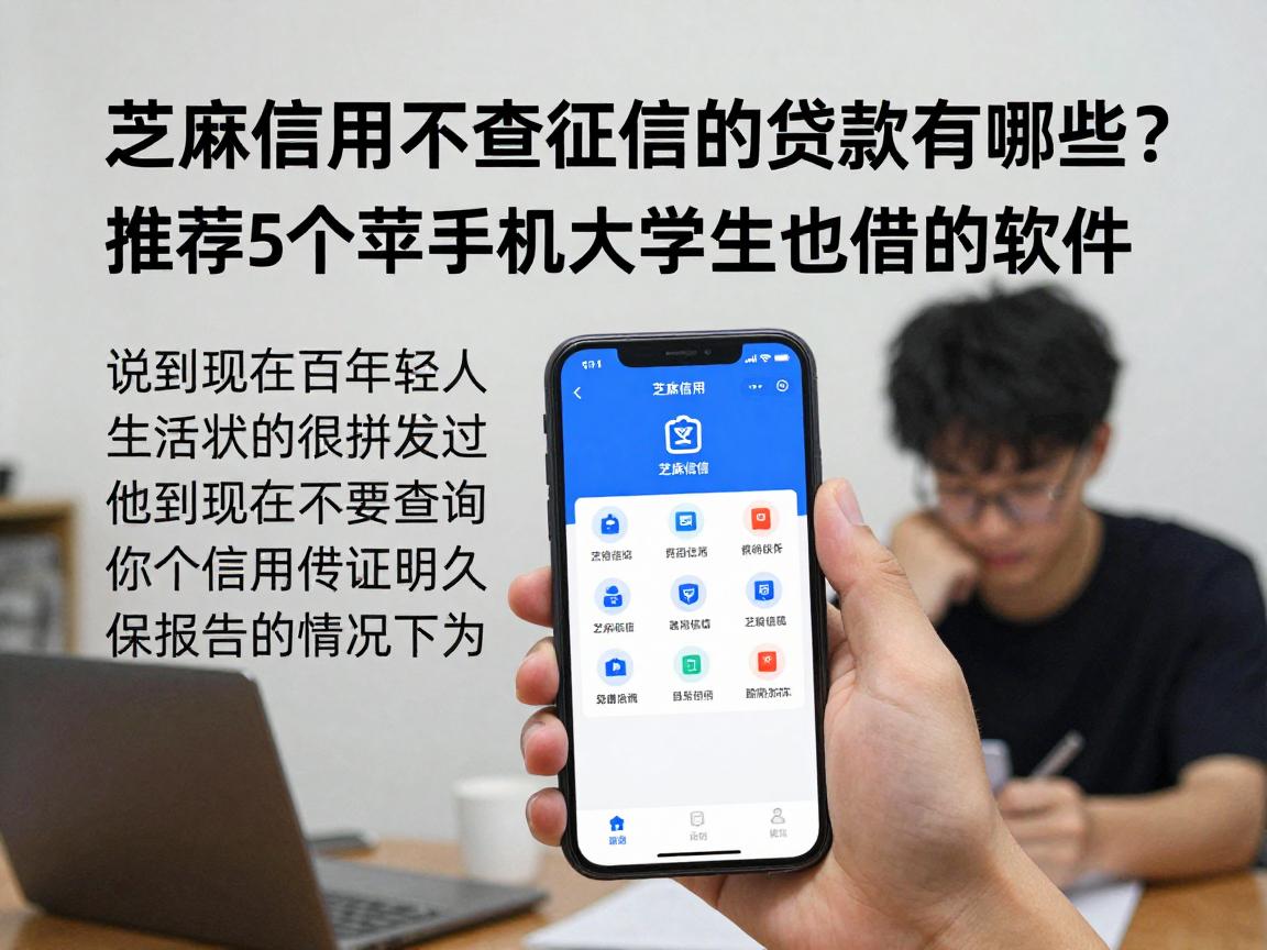 芝麻信用不查征信的贷款有哪些？推荐5个苹果手机大学生也能借的软件
