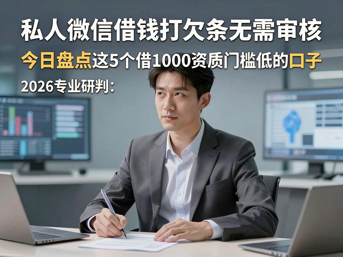 私人微信借钱打欠条无需审核，2026专业研判：今日盘点这5个借1000资质门槛低的口子