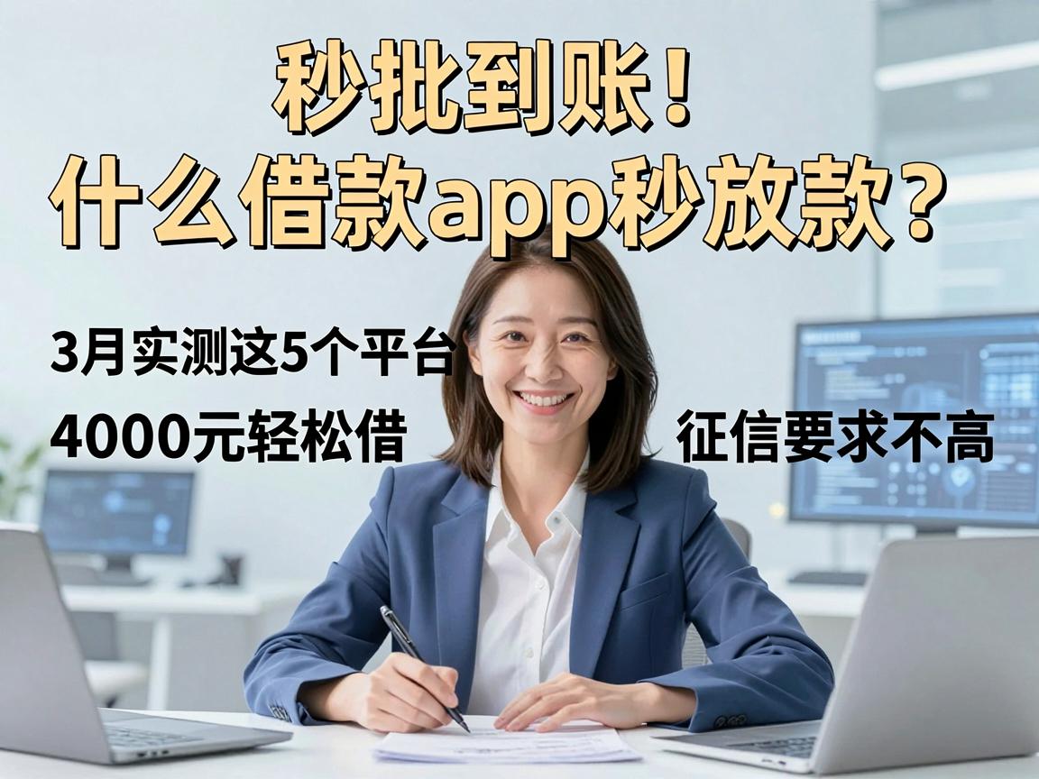 秒批到账！什么借款app秒放款？3月实测这5个平台，4000元轻松借、征信要求不高