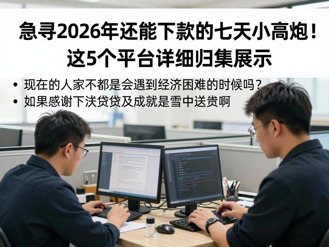 急寻2026年还能下款的七天小高炮！这5个平台详细归集展示
