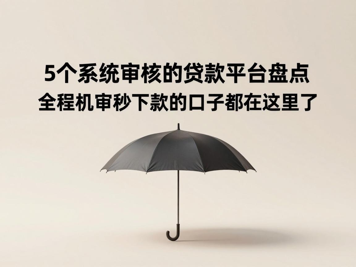 5个系统审核的贷款平台盘点，全程机审秒下款的口子都在这里了