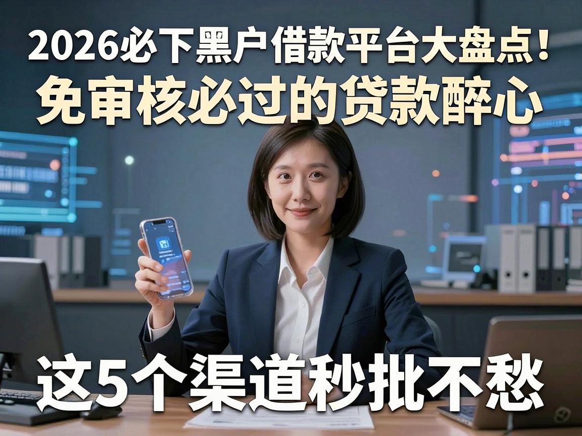 2026必下黑户借款平台大盘点！免审核必过的贷款醉心，这5个渠道秒批不愁