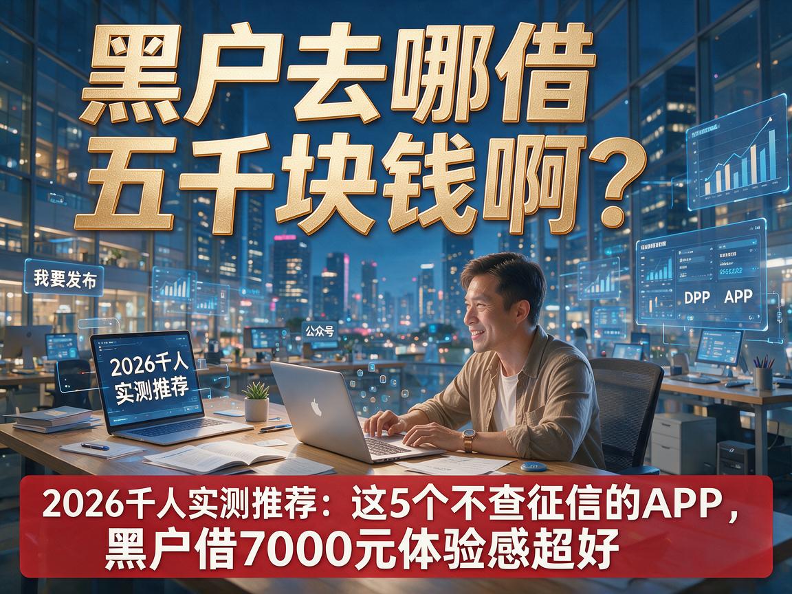 黑户去哪借五千块钱啊？2026千人实测推荐：这5个不查征信的APP，黑户借7000元体验感超好