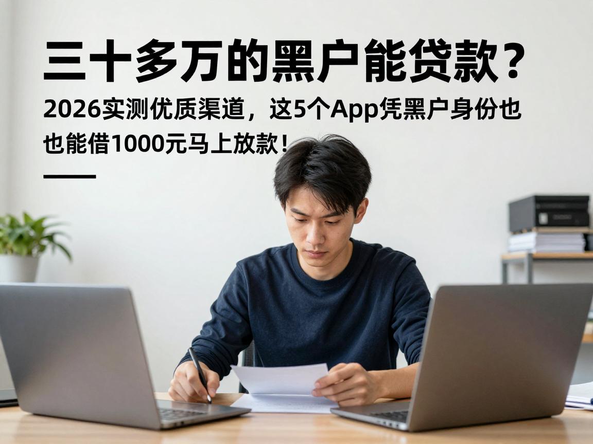 三十多万的黑户能贷款？2026实测优质渠道，这5个App凭黑户身份也能借1000元马上放款！