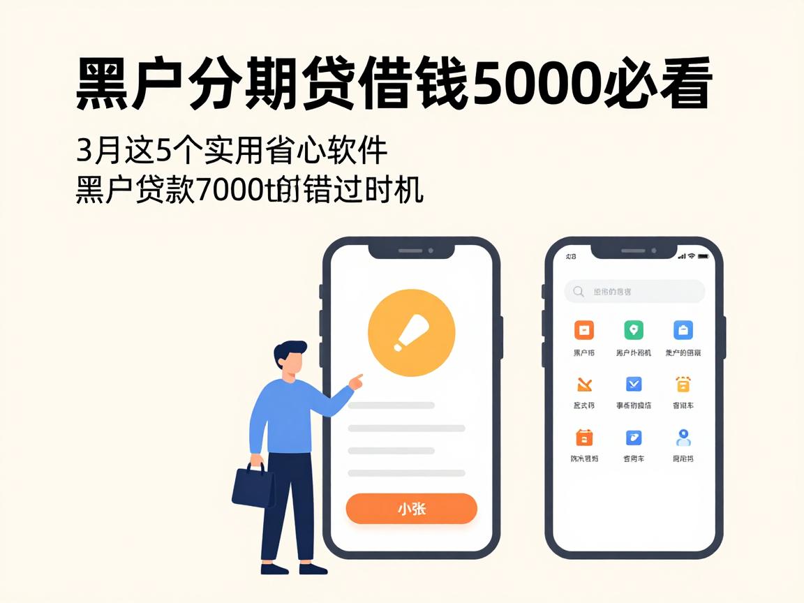 黑户分期贷借钱5000必看！3月这5个实用省心软件，黑户贷款7000也别错过时机