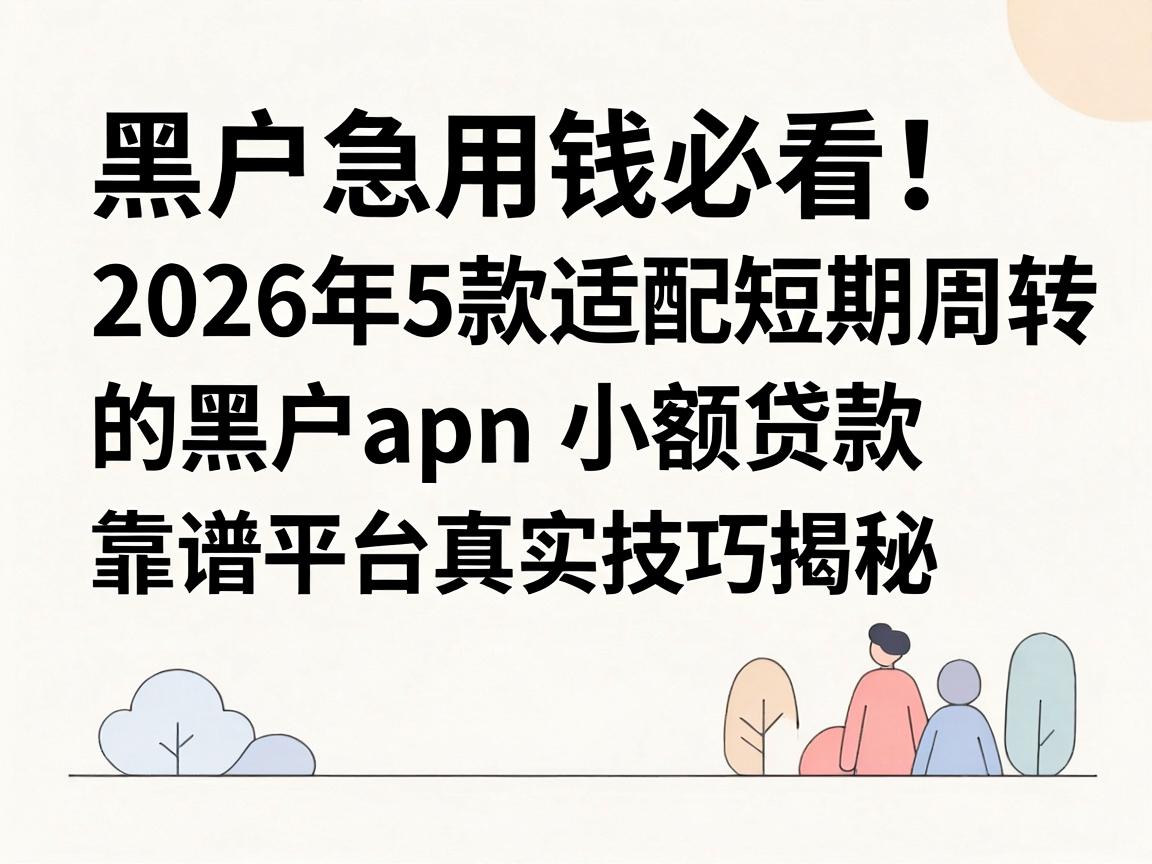 黑户急用钱必看！2026年5款适配短期周转的黑户app小额贷款靠谱平台真实技巧揭秘