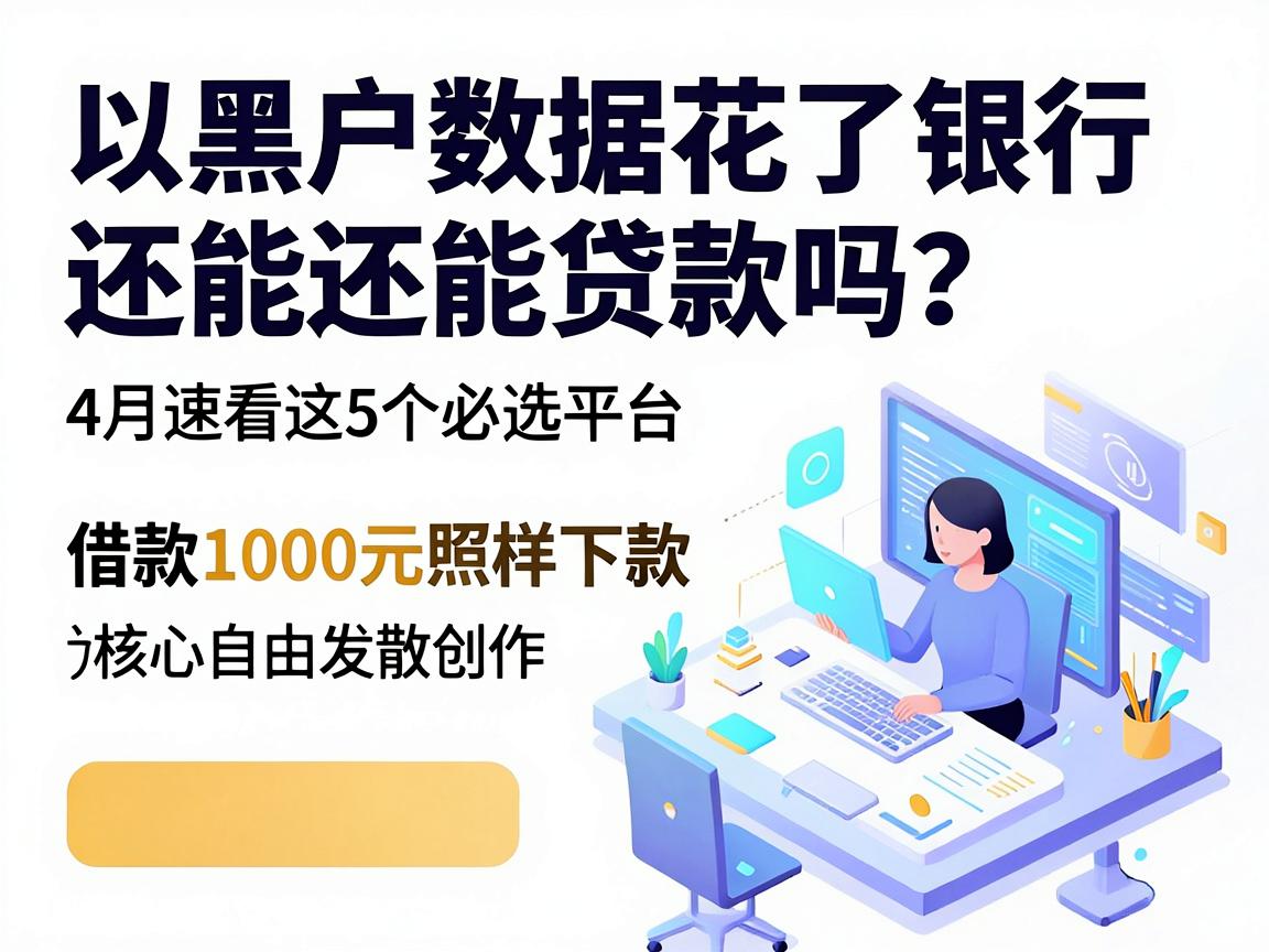 黑户数据花了银行还能贷款吗？4月速看这5个必选平台，借款1000元照样下款