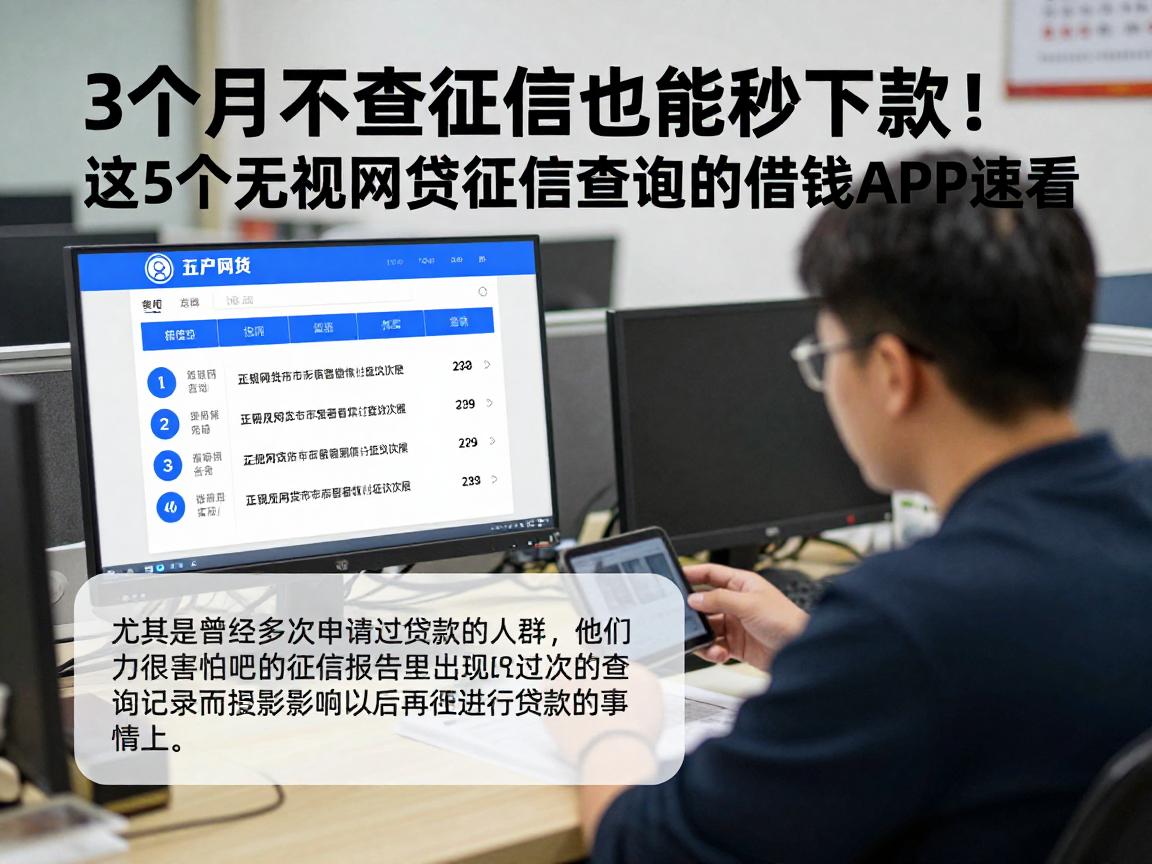 3个月不查征信也能秒下款！这5个无视网贷征信查询的借钱APP速看