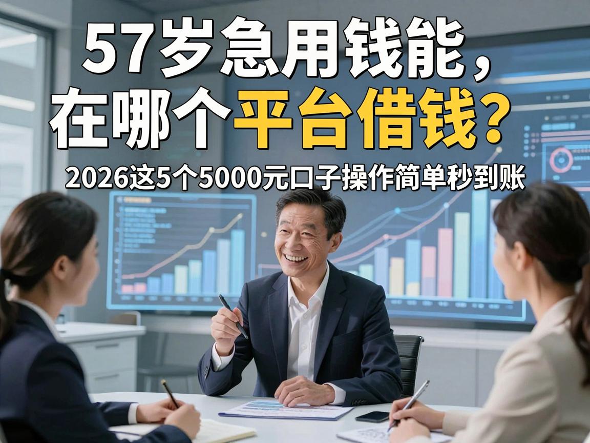 57岁急用钱能在哪个平台借钱？2026这5个5000元口子操作简单秒到账