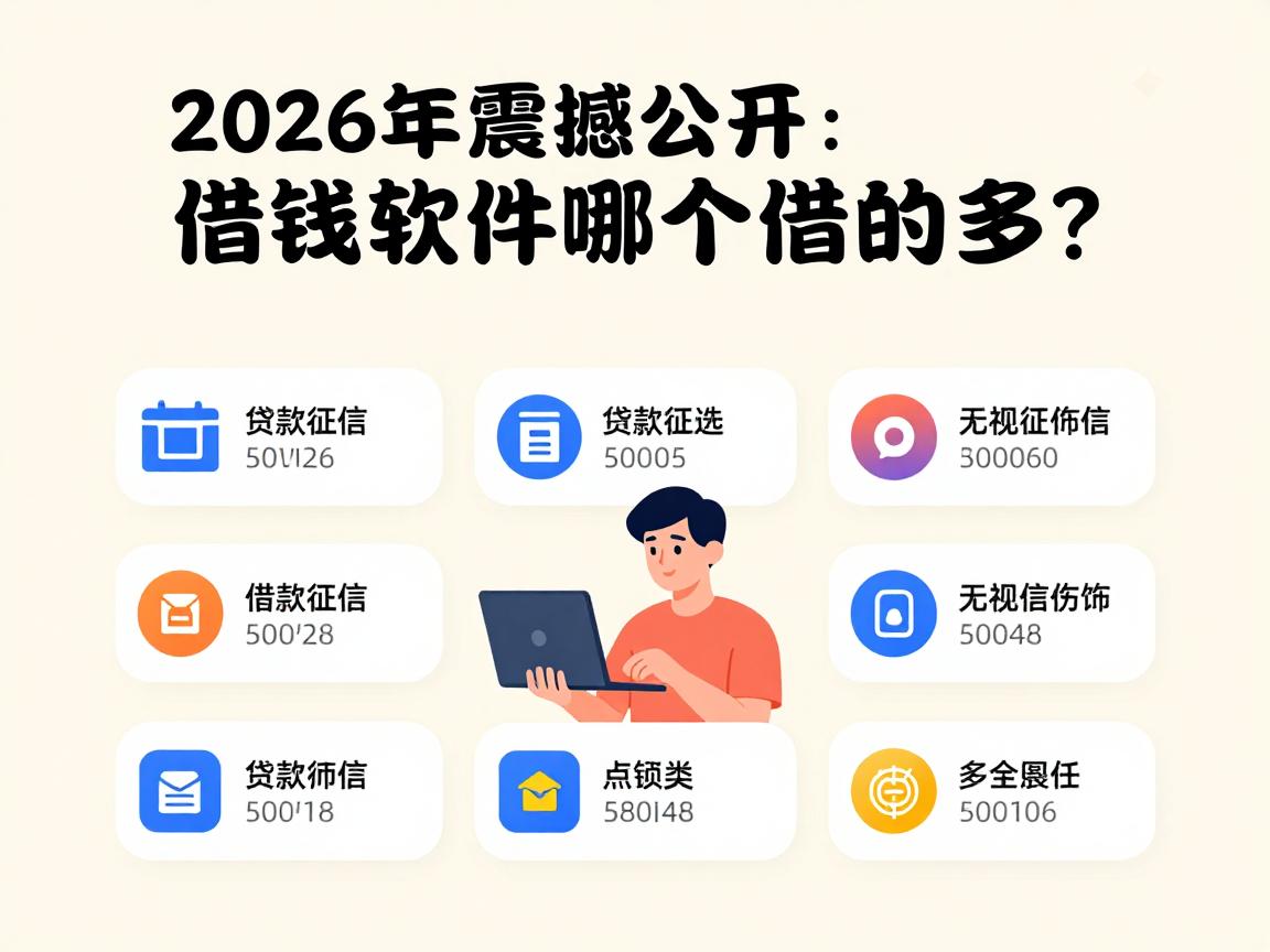 2026年震撼公开：借钱软件哪个借的多？顺便筛选5个贷款3000无视征信的平台