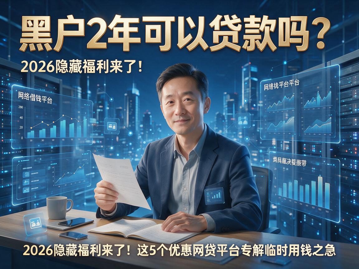 黑户2年可以贷款吗？2026隐藏福利来了！这5个优质网贷平台专解临时用钱之急