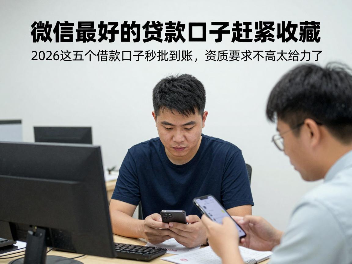 微信最好的贷款口子赶紧收藏！2026这五个借款口子秒批到账，资质要求不高太给力了