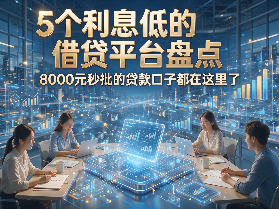 5个利息低的借贷平台盘点，8000元秒批的贷款口子都在这里了
