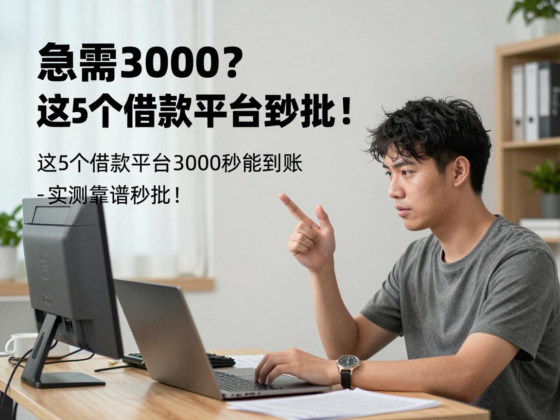 急需3000？这5个借款平台3000秒能到账，实测靠谱秒批！