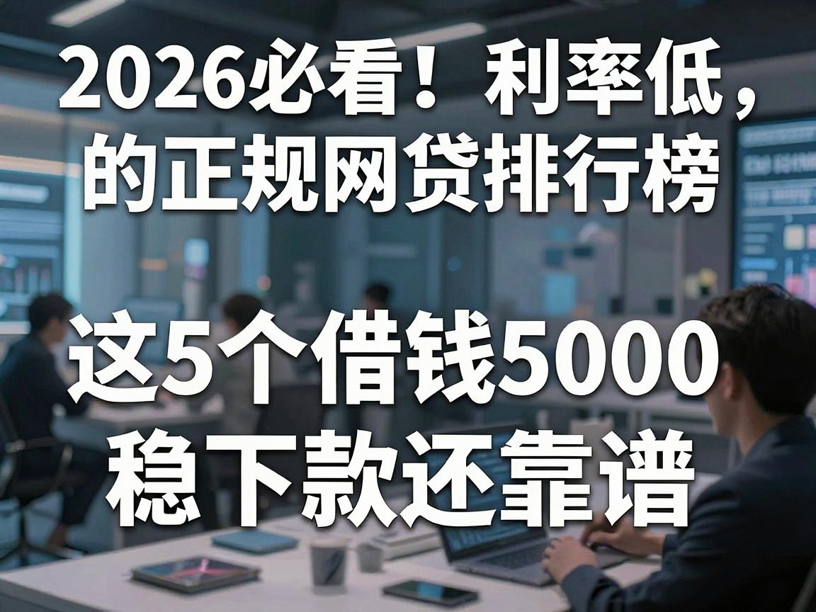 2026必看！利率低的正规网贷排行榜，这5个借钱5000稳下款还靠谱