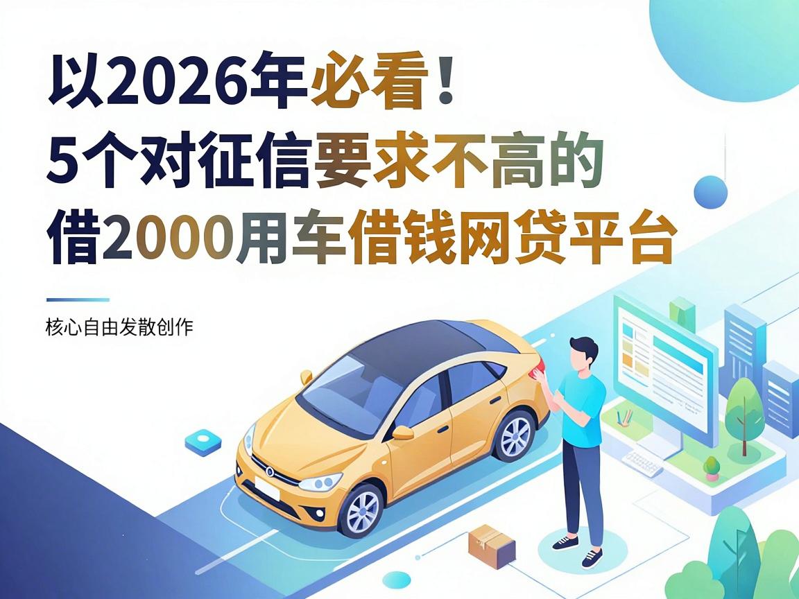 2026年必看！5个对征信要求不高的用车借钱网贷平台，借2000用车速来