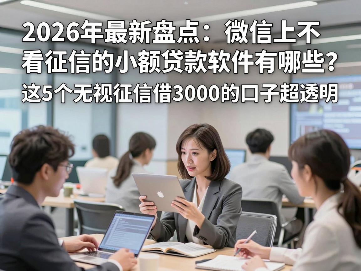 2026年最新盘点：微信上不看征信的小额贷款软件有哪些？这5个无视征信借3000的口子超透明！