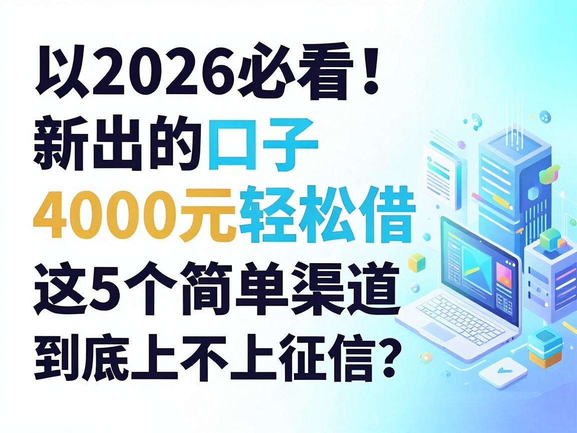 2026必看！新出的口子4000元轻松借，这5个简单渠道到底上不上征信？