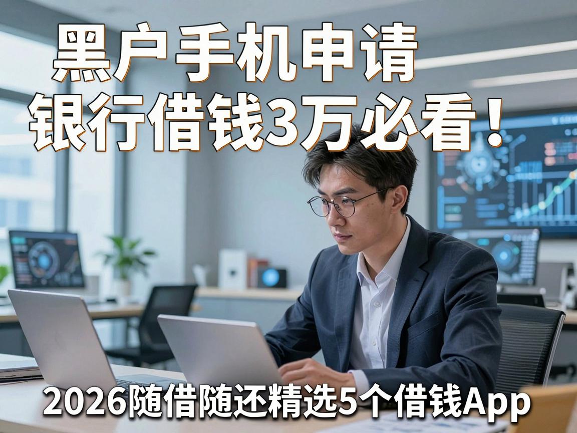 黑户手机申请银行借钱3万必看！2026随借随还精选5个借钱App