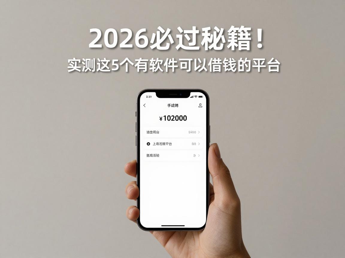2026必过秘籍！实测这5个有软件可以借钱的平台，轻松贷2000
