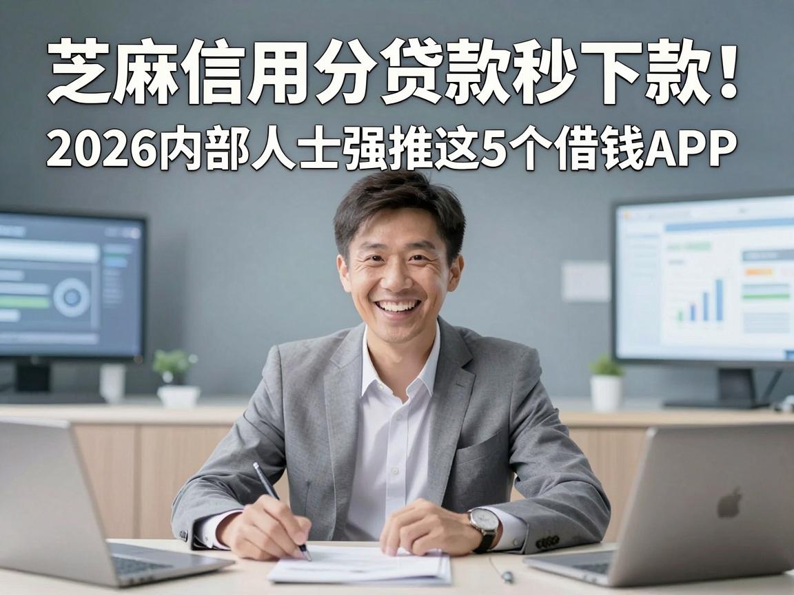 芝麻信用分贷款秒下款!2026内部人士强推这5个借钱APP