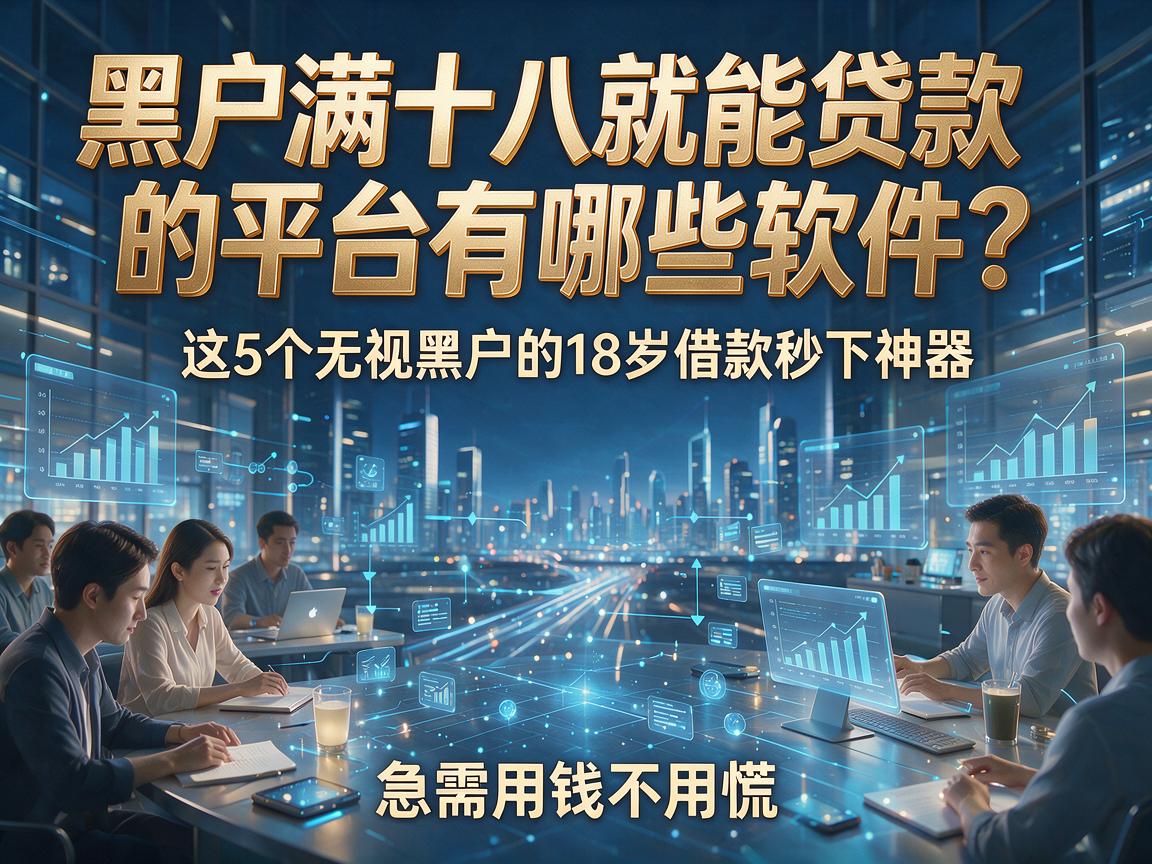 黑户满十八就能贷款的平台有哪些软件？这5个无视黑户的18岁借款秒下神器，急需用钱不用慌