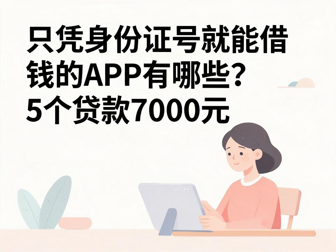 只凭身份证号就能借钱的APP有哪些？这5个贷款7000元平台对身份证要求不高