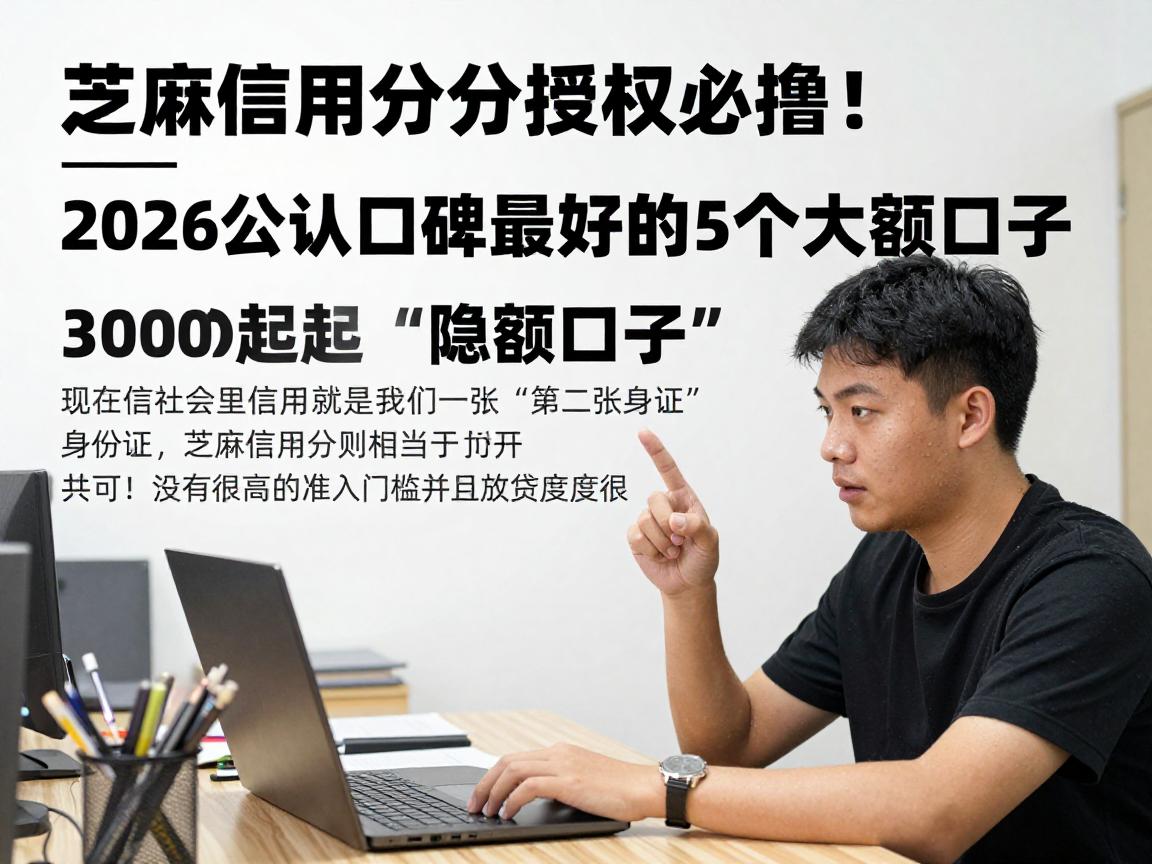 芝麻信用分授权必撸！2026公认口碑最好的5个大额口子，3000起批速审到账