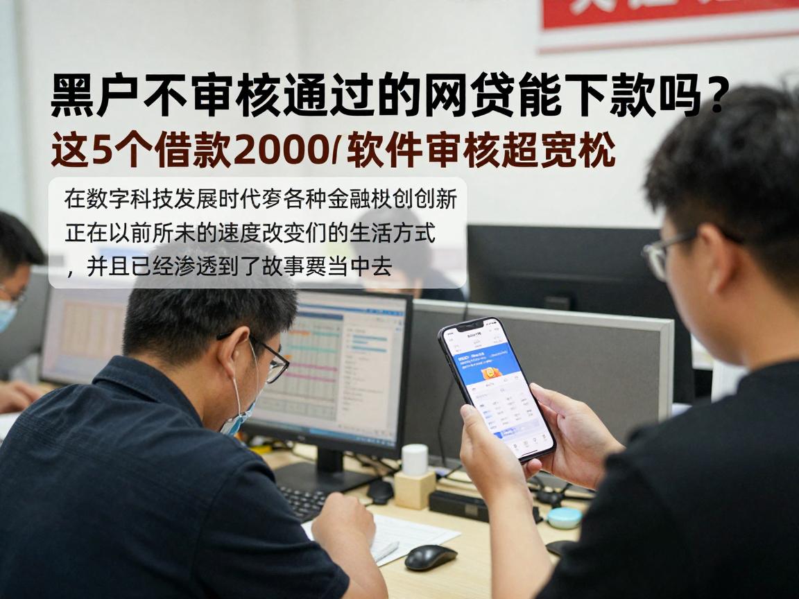 黑户不审核通过的网贷能下款吗？2026内部秘籍曝光，这5个借款2000的软件审核超宽松