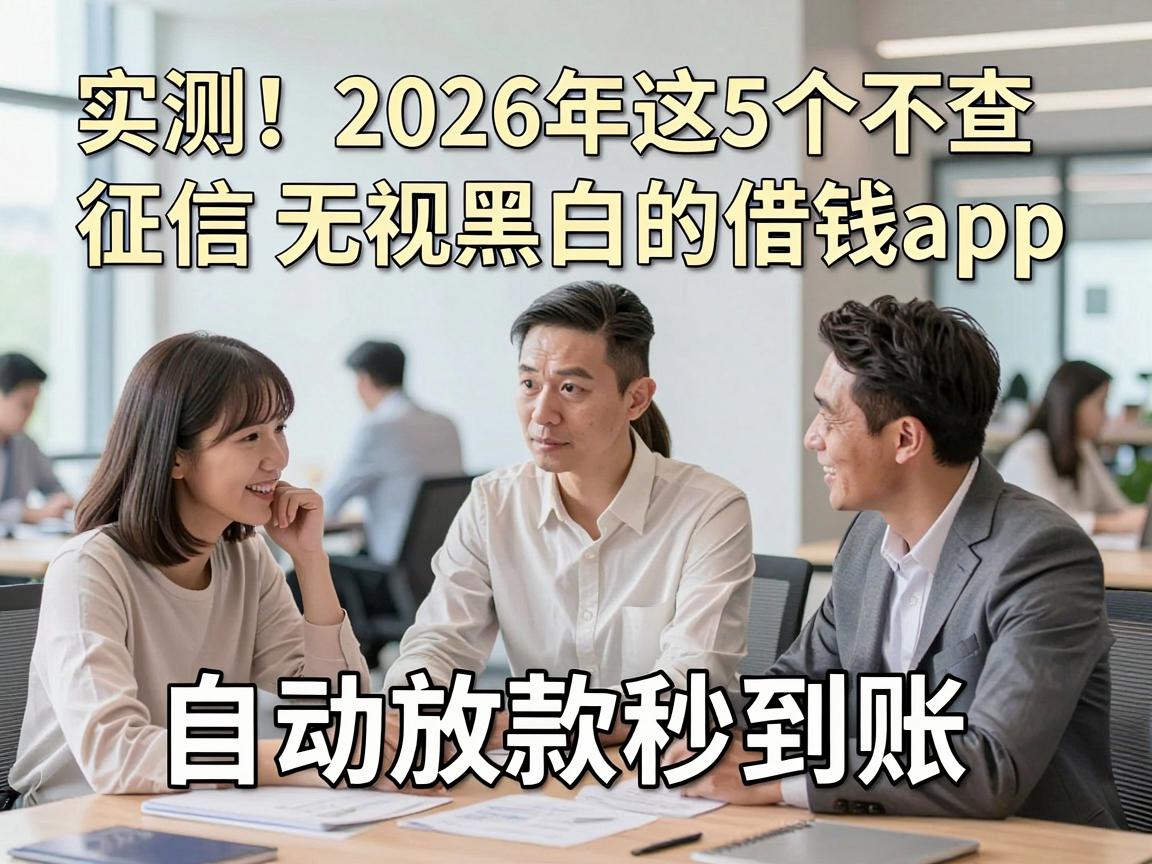实测！2026年这5个不查征信无视黑白的借钱app，自动放款秒到账