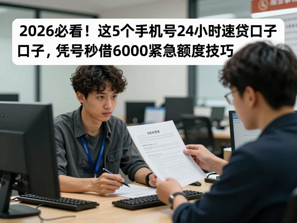 2026必看！这5个手机号24小时速贷口子，凭号秒借6000紧急额度技巧