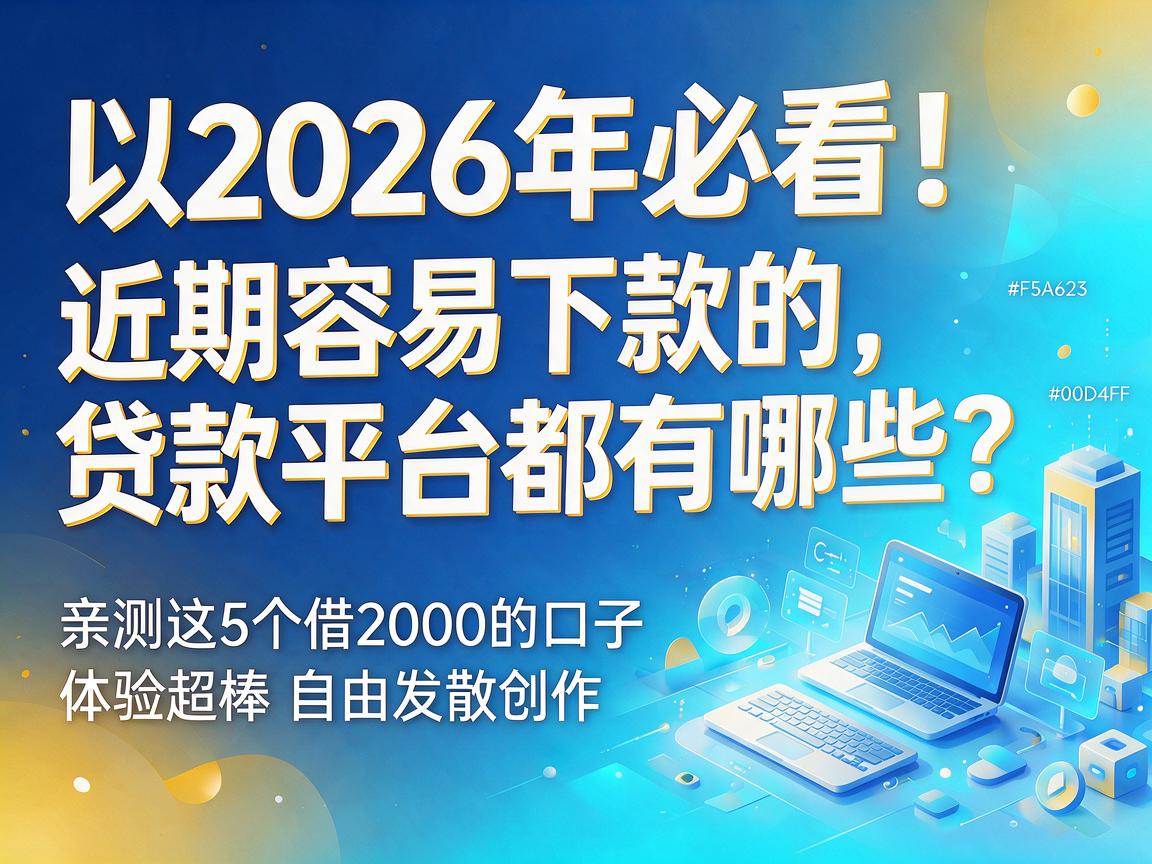 2026年必看！近期容易下款的贷款平台都有哪些？亲测这5个借2000的口子体验超棒