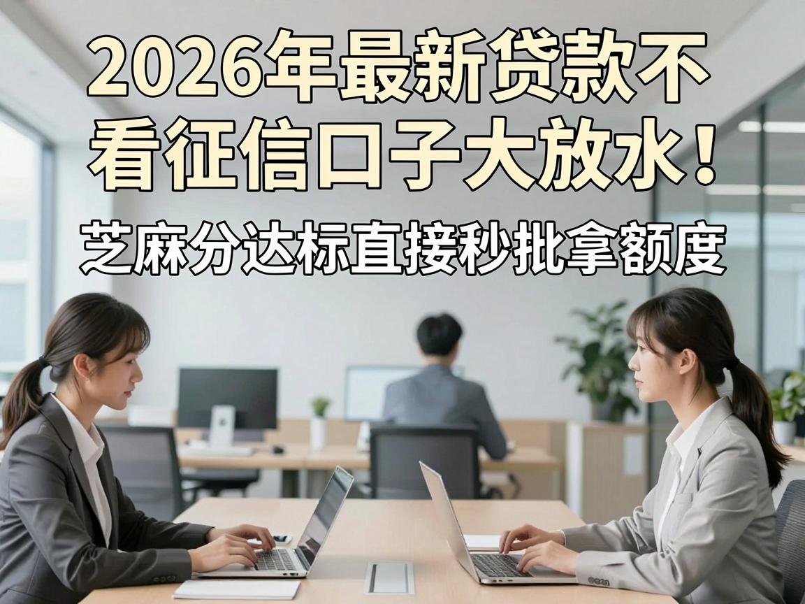 2026年最新贷款不看征信口子大放水！芝麻分达标直接秒批拿额度