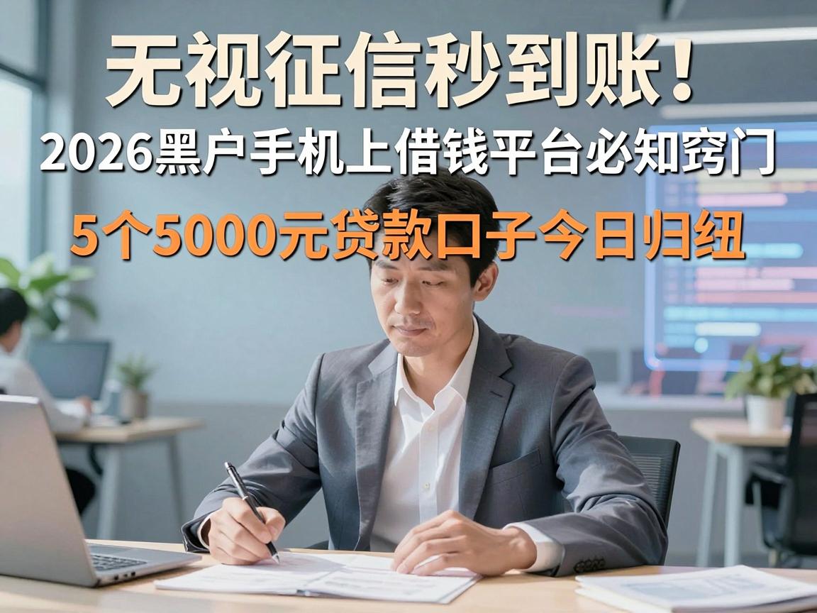 无视征信秒到账！2026黑户手机上借钱平台必知窍门，5个5000元贷款口子今日归纳